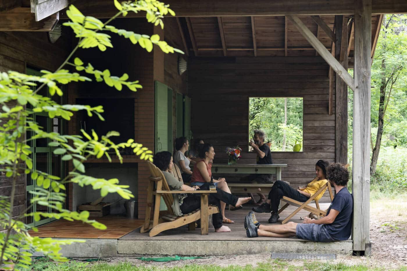 Gîte à la Ferme des Filles. Terrasse