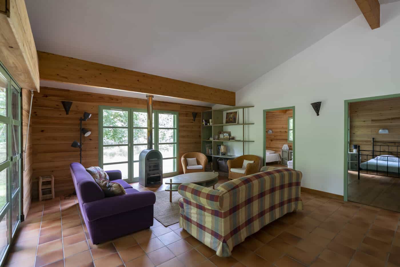 Ferme agroécologique. Ferme des Filles Captieux. Intérieur gîte