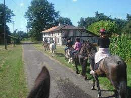 Balade à cheval en groupe avec le Ranch d'Elvire