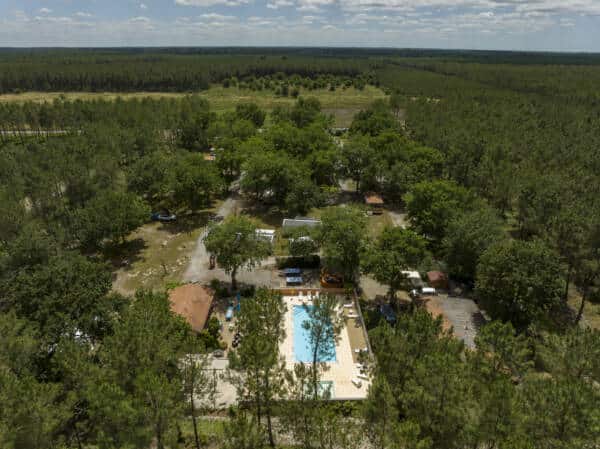 Camping Le Laha Morcenx vue érienne