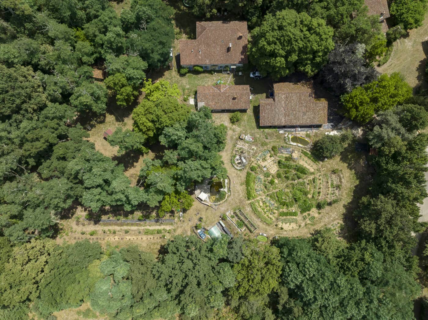 Vue aérienne du Jardin d'Atyoula