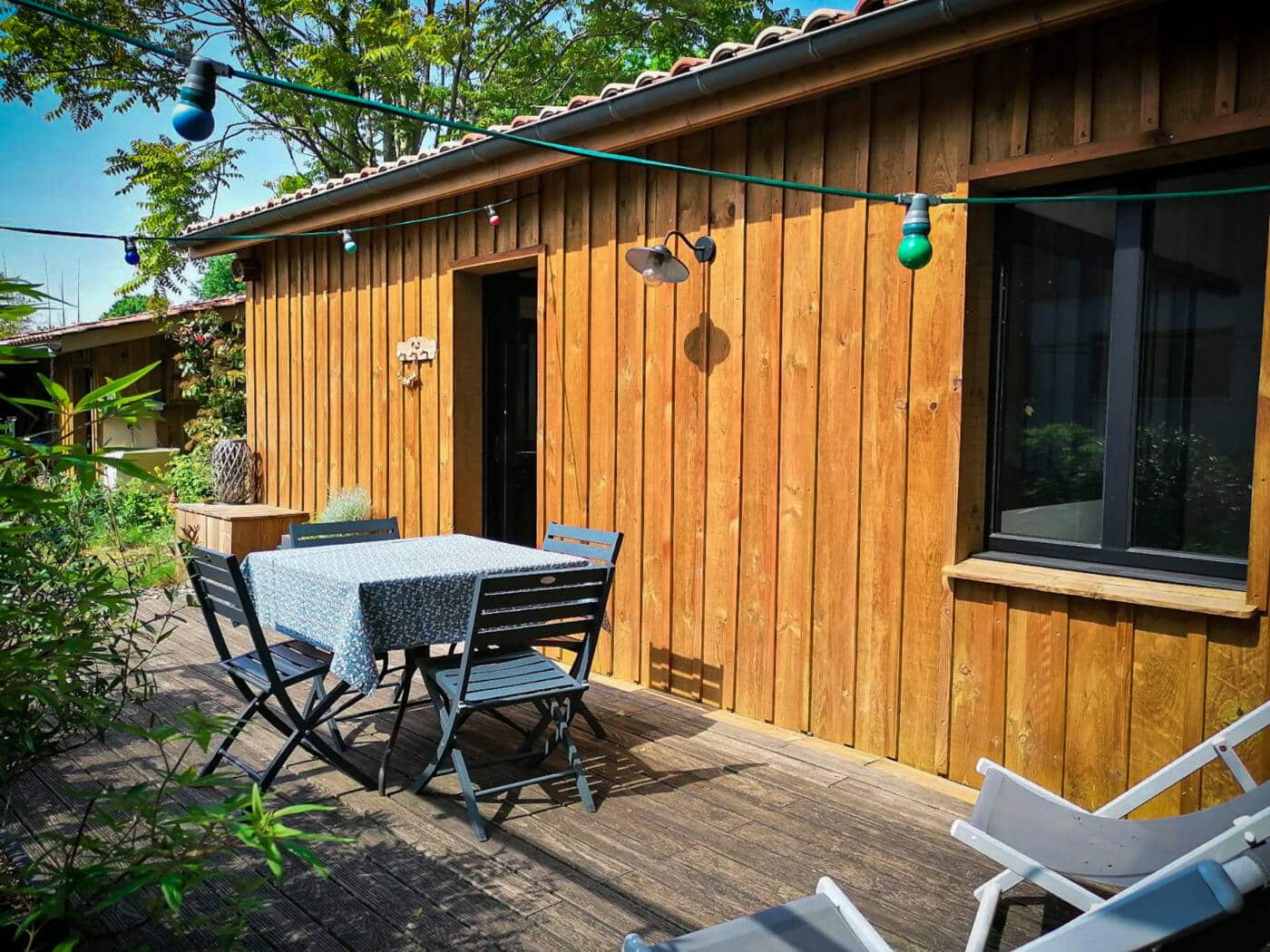 Terrasse et jardin les callunes